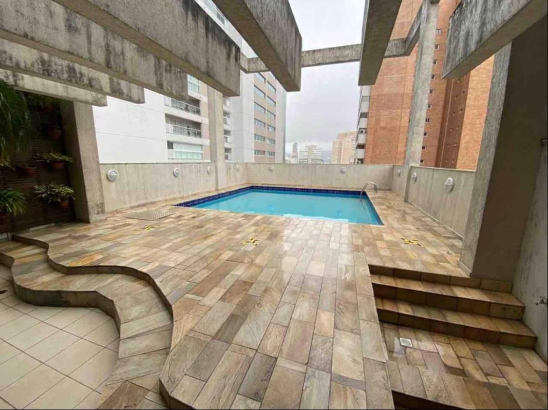 Flat Em Santos No Gonzaga A Tres Quadras Da Praia Екстериор снимка